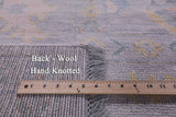 Silver Square Turkish Oushak Hand Knotted Wool Rug - 10' 3" X 10' 3" - Golden Nile