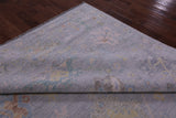 Silver Square Turkish Oushak Hand Knotted Wool Rug - 10' 3" X 10' 3" - Golden Nile