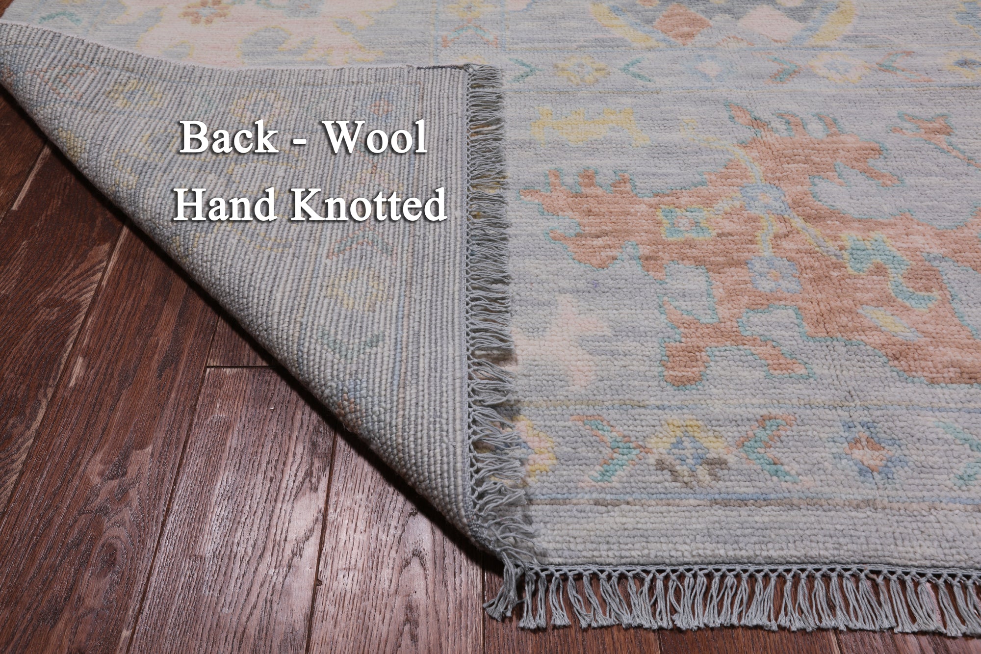 SUPER SALE Silver Square Turkish Oushak Hand Knotted Wool Rug - 10' 3" X 10' 3"