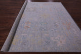 Silver Square Turkish Oushak Hand Knotted Wool Rug - 10' 3" X 10' 3" - Golden Nile