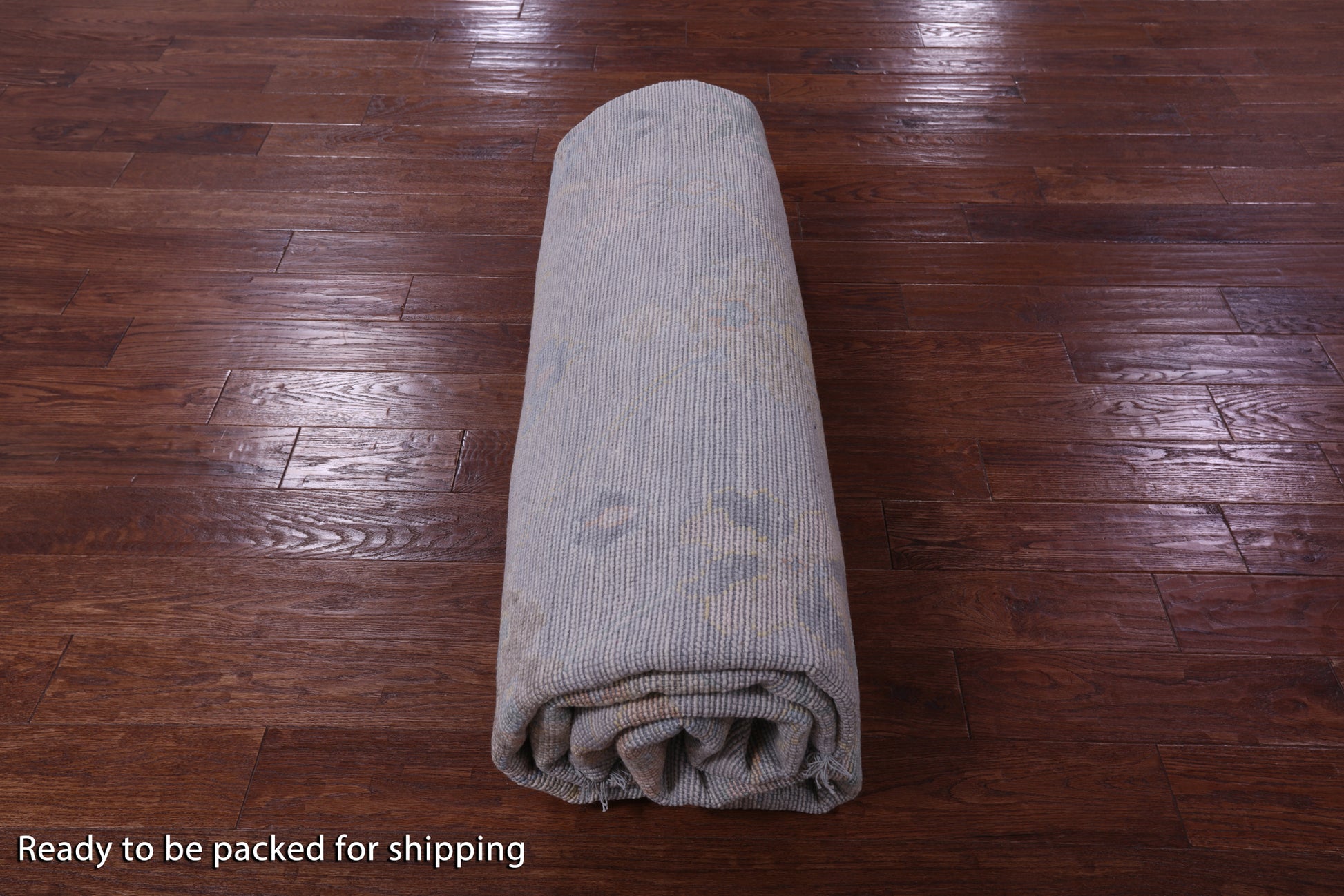 Silver Square Turkish Oushak Hand Knotted Wool Rug - 10' 3" X 10' 3" - Golden Nile