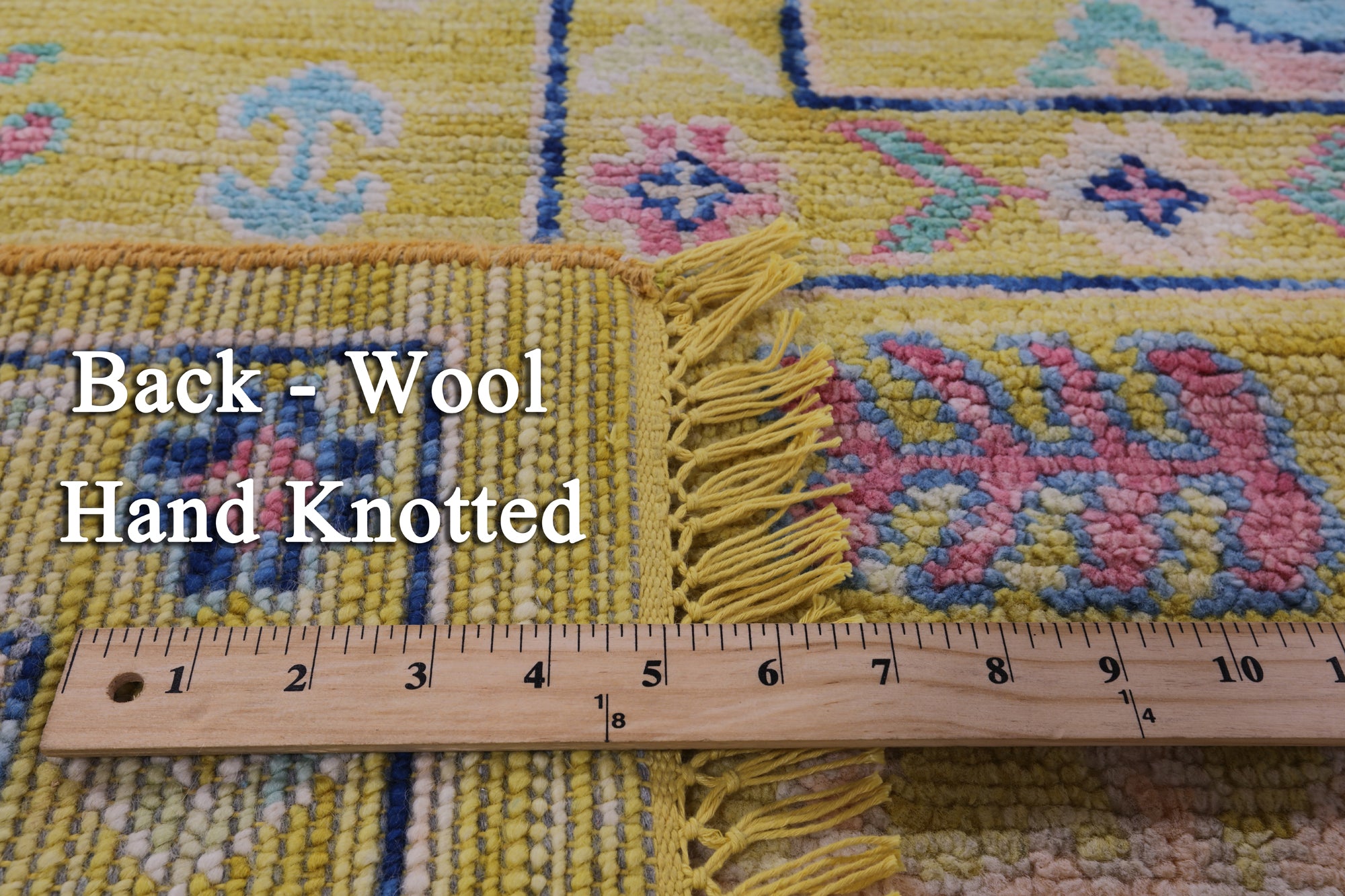 Gold Square Turkish Oushak Hand Knotted Wool Rug - 9' 11" X 10' 1" - Golden Nile