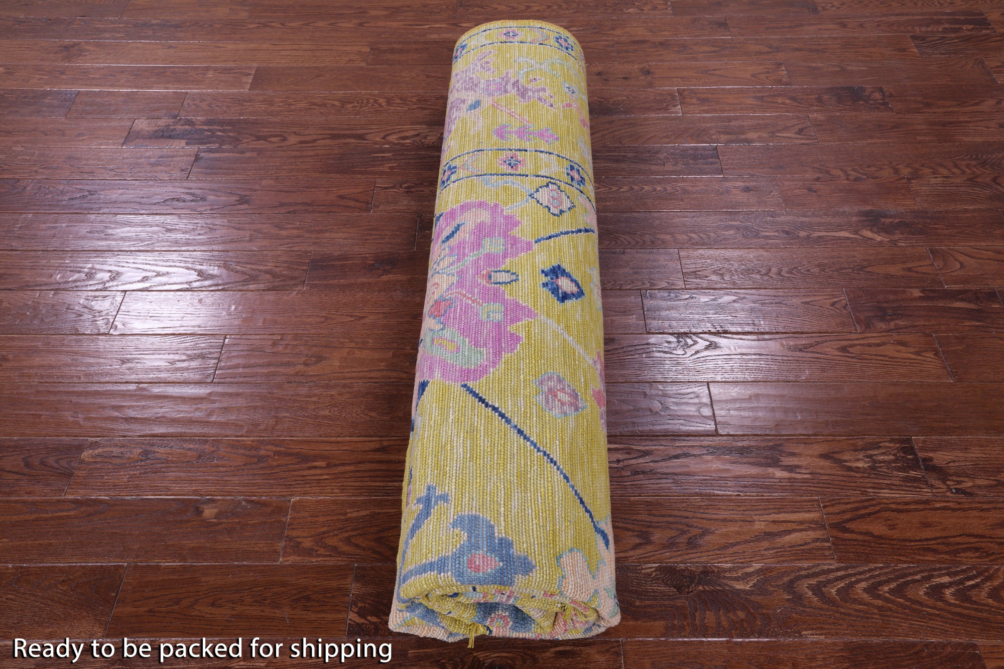 Gold Square Turkish Oushak Hand Knotted Wool Rug - 9' 11" X 10' 1" - Golden Nile