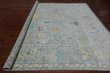 SUPER SALE Silver Square Turkish Oushak Hand Knotted Wool Rug - 10' 0" X 10' 0"