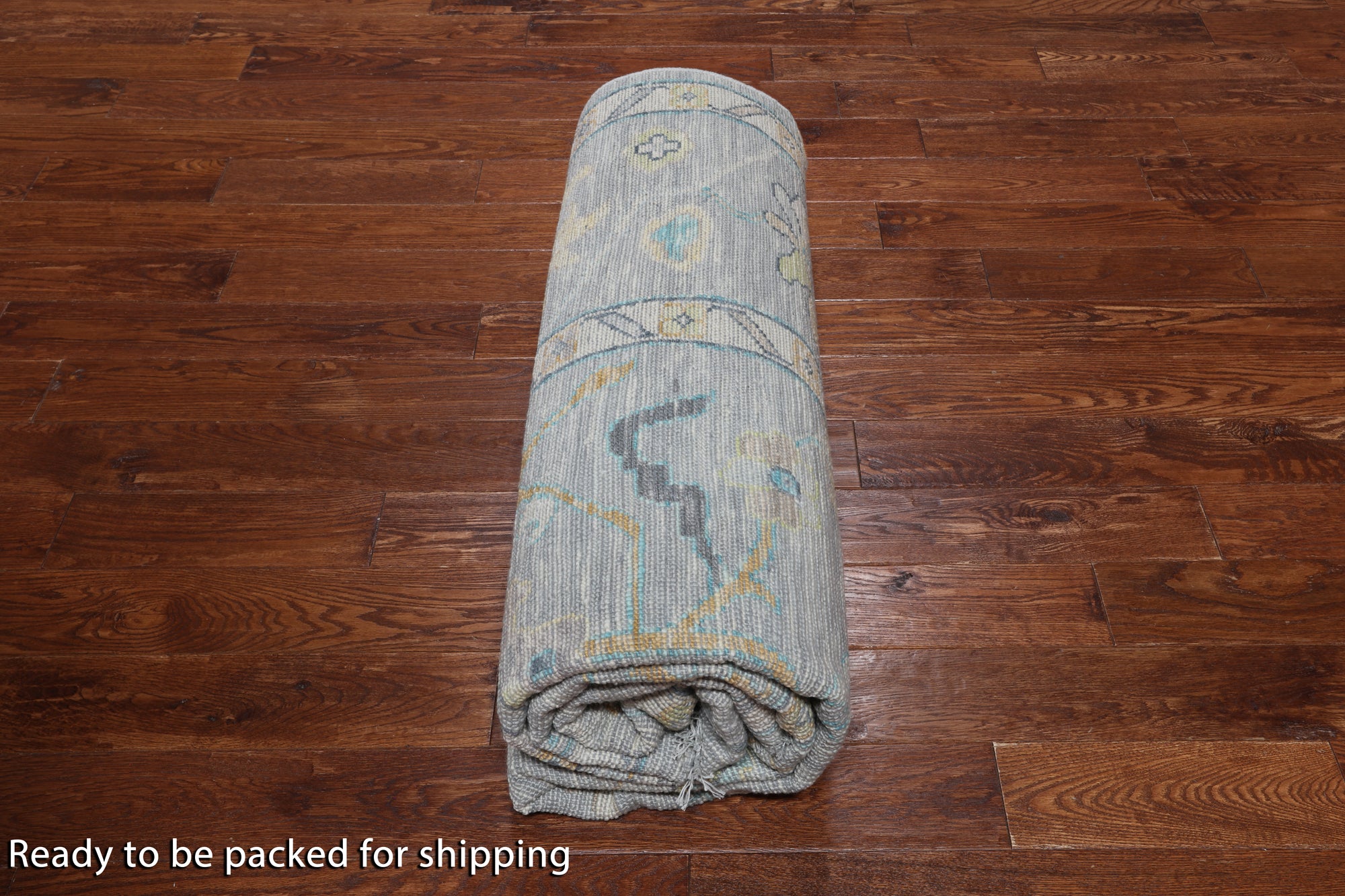 SUPER SALE Silver Square Turkish Oushak Hand Knotted Wool Rug - 10' 0" X 10' 0"