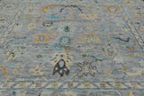 SUPER SALE Silver Square Turkish Oushak Hand Knotted Wool Rug - 10' 0" X 10' 0"