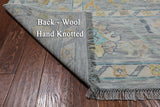 SUPER SALE Silver Square Turkish Oushak Hand Knotted Wool Rug - 10' 0" X 10' 0"
