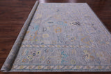 Silver Square Turkish Oushak Hand Knotted Wool Rug - 10' 0" X 10' 0" - Golden Nile