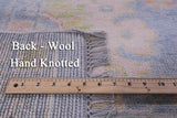 Blue Square Turkish Oushak Hand Knotted Wool Rug - 9' 9" X 10' 3" - Golden Nile