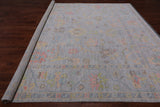 SUPER SALE Silver Square Turkish Oushak Hand Knotted Wool Rug - 10' 1" X 10' 4"
