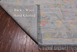 SUPER SALE Silver Square Turkish Oushak Hand Knotted Wool Rug - 10' 1" X 10' 4"