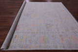Silver Square Turkish Oushak Hand Knotted Wool Rug - 10' 1" X 10' 4" - Golden Nile