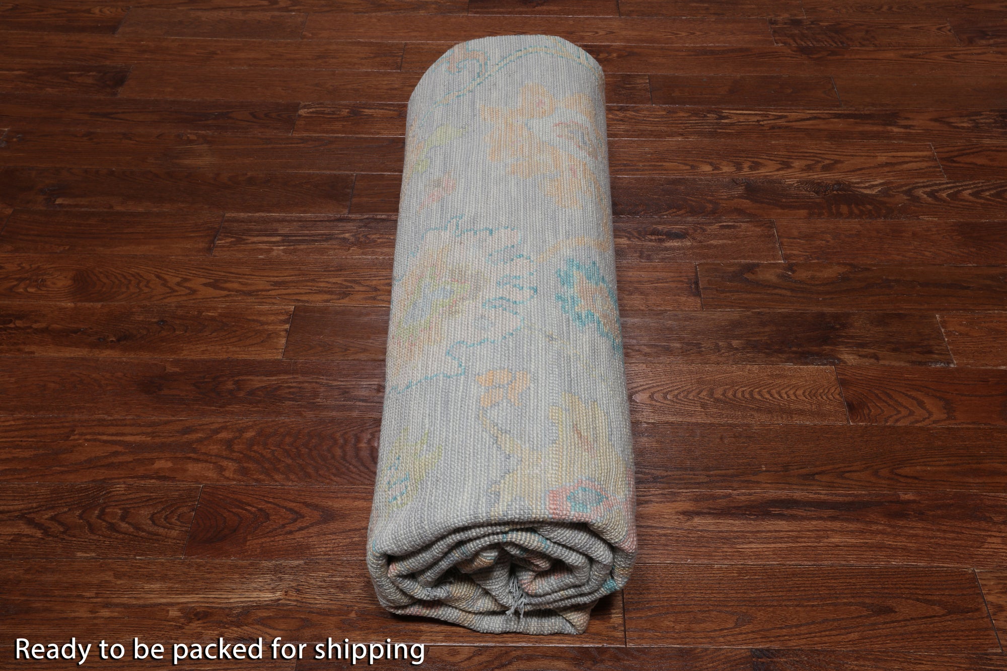SUPER SALE Silver Square Turkish Oushak Handmade Wool Rug - 9' 8" X 10' 0"