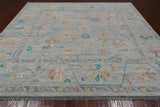 SUPER SALE Silver Square Turkish Oushak Handmade Wool Rug - 9' 8" X 10' 0"
