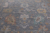 SUPER SALE Silver Square Turkish Oushak Hand Knotted Wool Rug - 9' 9" X 10' 4"