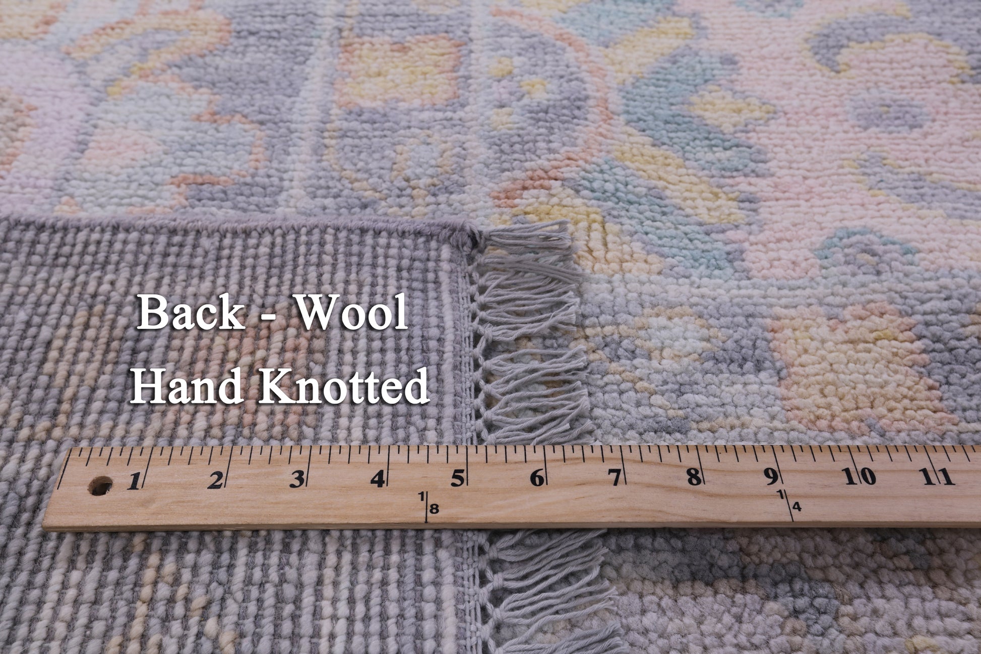 Silver Square Turkish Oushak Hand Knotted Wool Rug - 9' 9" X 10' 4" - Golden Nile