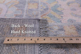 Silver Square Turkish Oushak Hand Knotted Wool Rug - 9' 9" X 10' 4" - Golden Nile