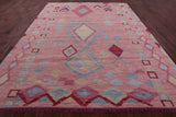 Pink Tribal Moroccan Hand Knotted Wool Rug - 9' 2" X 11' 11" - Golden Nile