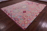 Pink Tribal Moroccan Hand Knotted Wool Rug - 9' 2" X 11' 11" - Golden Nile