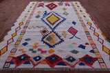 Grey Tribal Moroccan Hand Knotted Wool Rug - 9' 4" X 11' 11" - Golden Nile