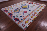 Grey Tribal Moroccan Hand Knotted Wool Rug - 9' 4" X 11' 11" - Golden Nile