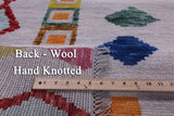 Grey Tribal Moroccan Hand Knotted Wool Rug - 9' 4" X 11' 11" - Golden Nile