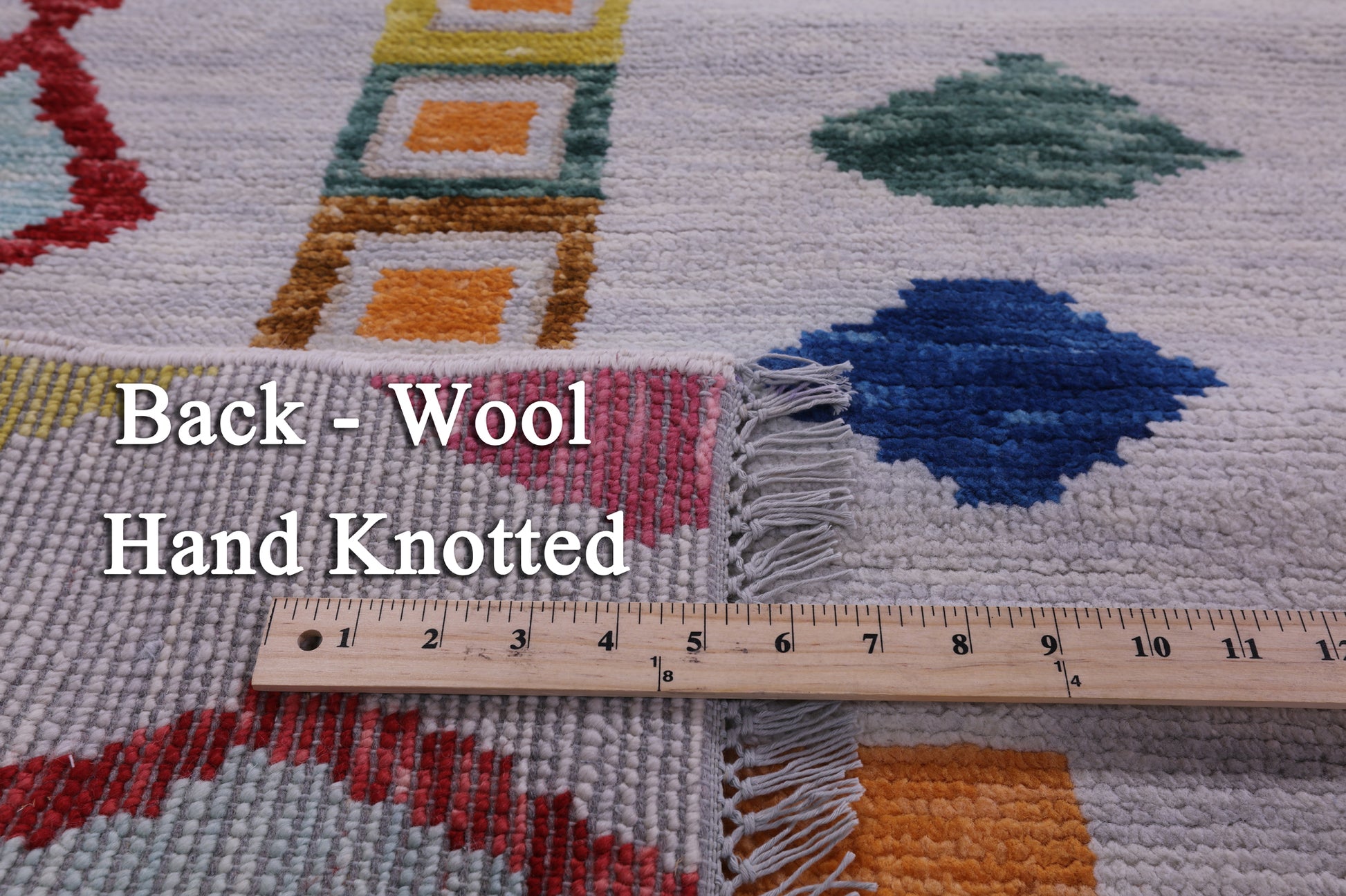 Grey Tribal Moroccan Hand Knotted Wool Rug - 9' 4" X 11' 11" - Golden Nile