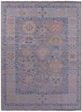 Grey Turkish Oushak Handmade Wool Rug - 9' 2" X 11' 10" - Golden Nile