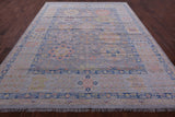 Grey Turkish Oushak Handmade Wool Rug - 9' 2" X 11' 10" - Golden Nile