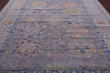 Grey Turkish Oushak Handmade Wool Rug - 9' 2" X 11' 10" - Golden Nile
