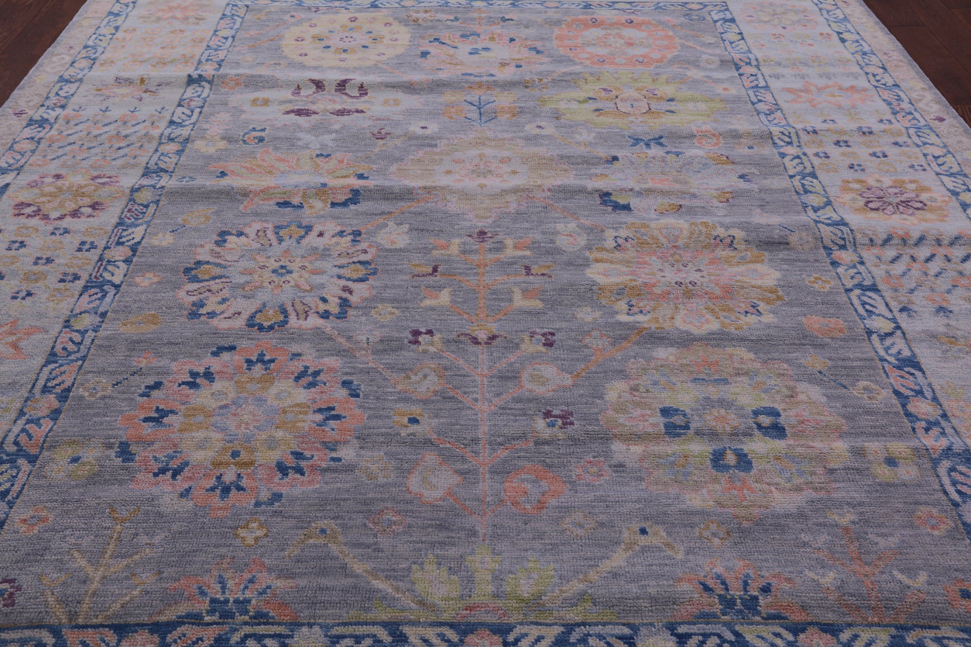 Grey Turkish Oushak Handmade Wool Rug - 9' 2" X 11' 10" - Golden Nile