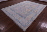 Grey Turkish Oushak Handmade Wool Rug - 9' 2" X 11' 10" - Golden Nile