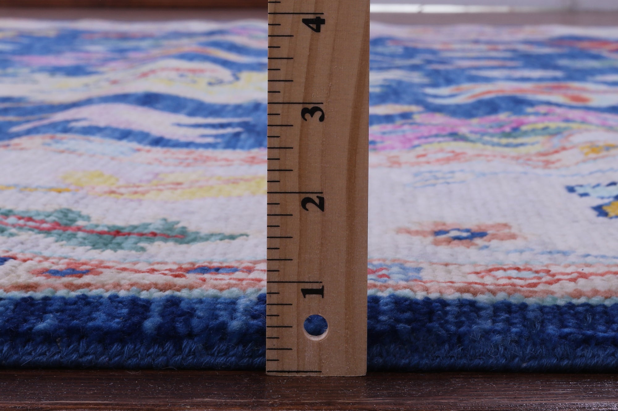 Blue Turkish Oushak Handmade Wool Rug - 9' 2" X 11' 11" - Golden Nile