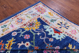 Blue Turkish Oushak Handmade Wool Rug - 9' 2" X 11' 11" - Golden Nile