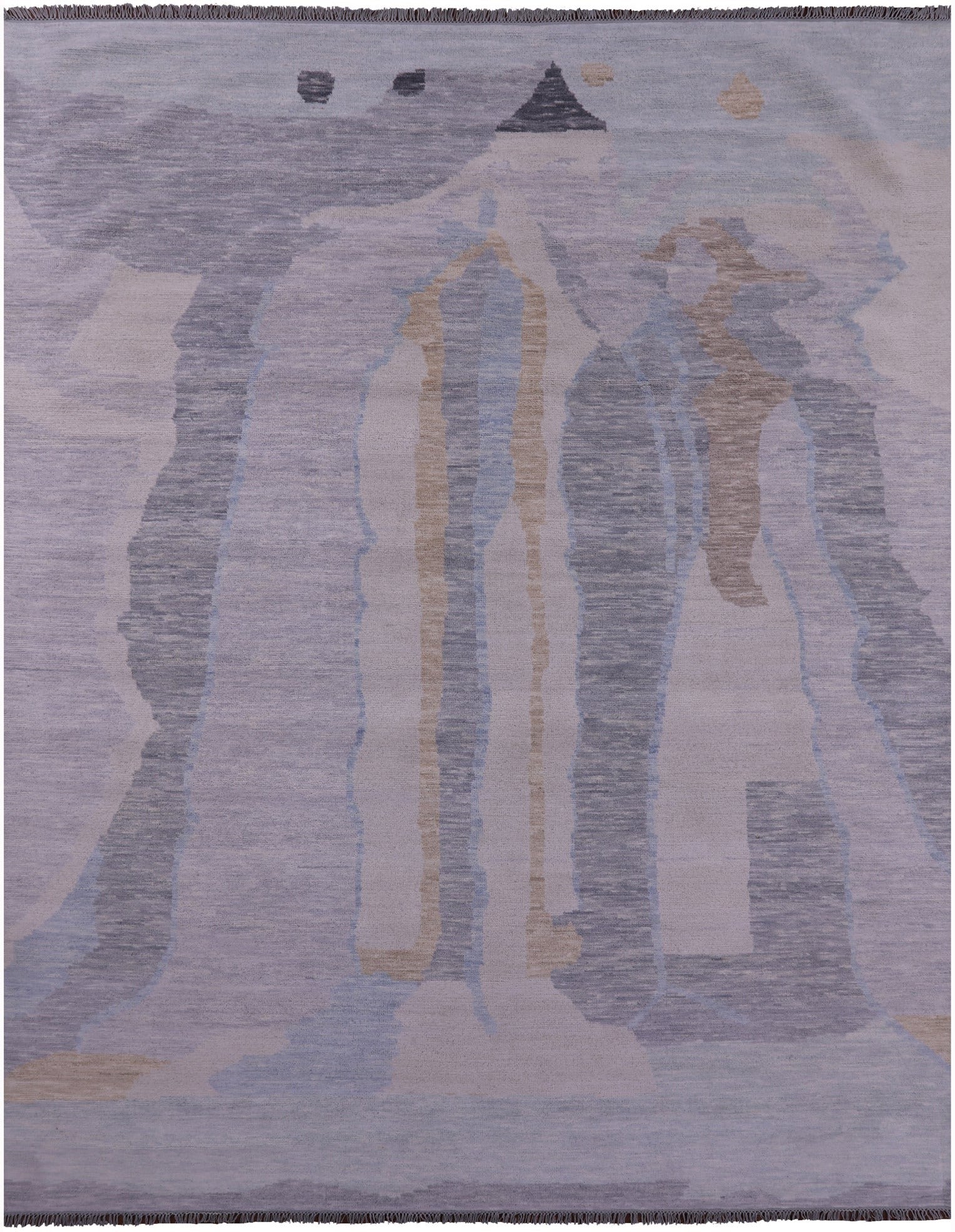 Tribal Moroccan Hand Knotted Wool Rug - 9' 2" X 11' 8" - Golden Nile