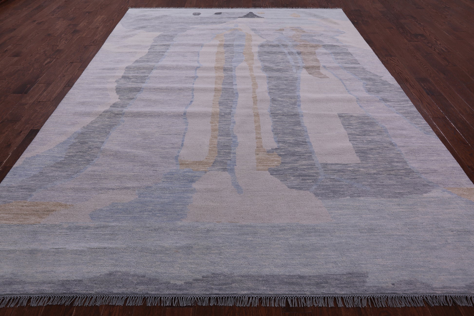 Tribal Moroccan Hand Knotted Wool Rug - 9' 2" X 11' 8" - Golden Nile