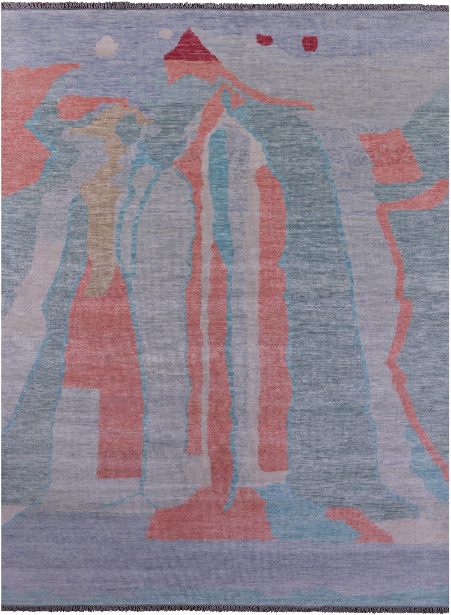 Tribal Moroccan Hand Knotted Wool Rug - 8' 10" X 11' 10" - Golden Nile