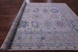 Grey Turkish Oushak Hand Knotted Wool Rug - 9' 3" X 12' 1" - Golden Nile