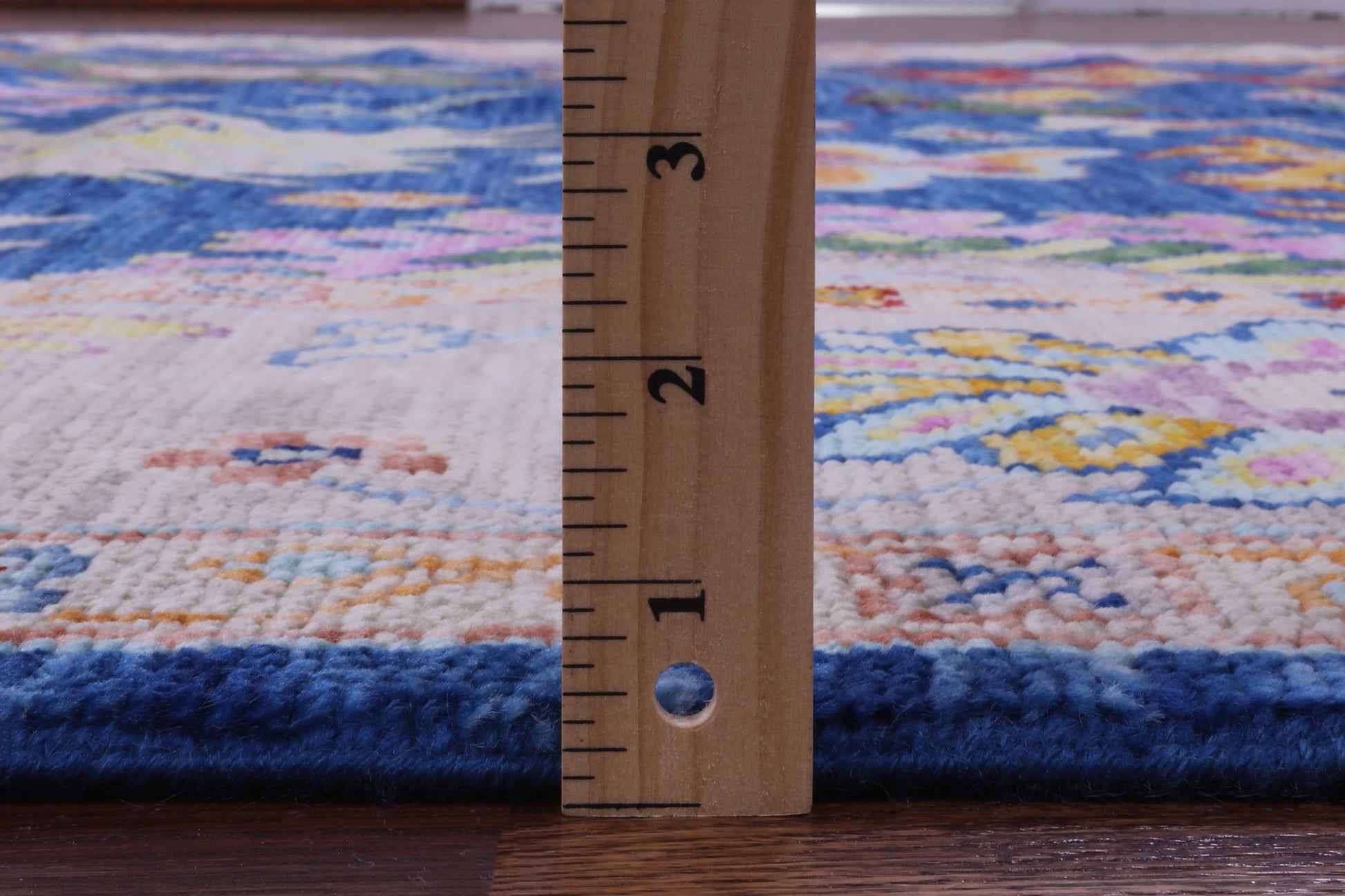 Blue Turkish Oushak Handmade Wool Rug - 9' 2" X 11' 9" - Golden Nile