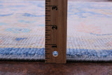 Blue Turkish Oushak Hand Knotted Wool Rug - 9' 2" X 12' 1" - Golden Nile
