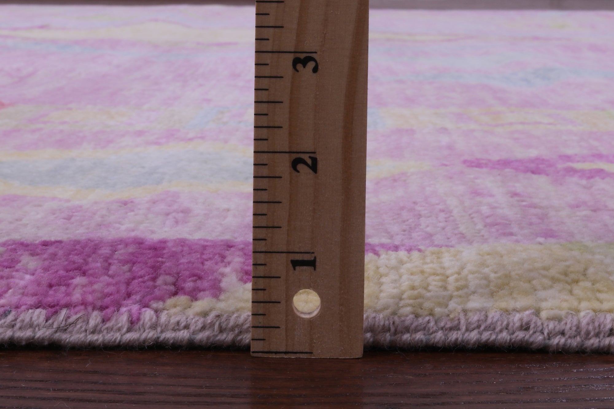 Pink Tribal Moroccan Hand Knotted Wool Rug - 8' 11" X 12' 2" - Golden Nile
