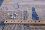Light Blue Turkish Oushak Hand Knotted Wool Rug - 9' 1" X 12' 0" - Golden Nile
