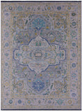 Grey Persian Fine Serapi Handmade Wool Rug - 9' 2" X 12' 2" - Golden Nile