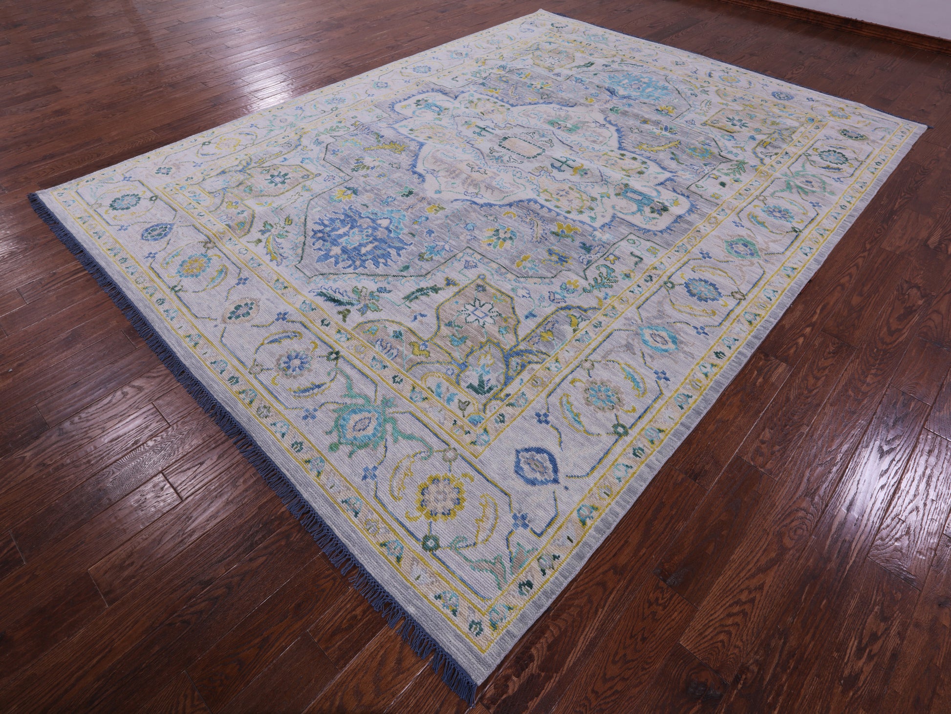 Grey Persian Fine Serapi Handmade Wool Rug - 9' 2" X 12' 2" - Golden Nile