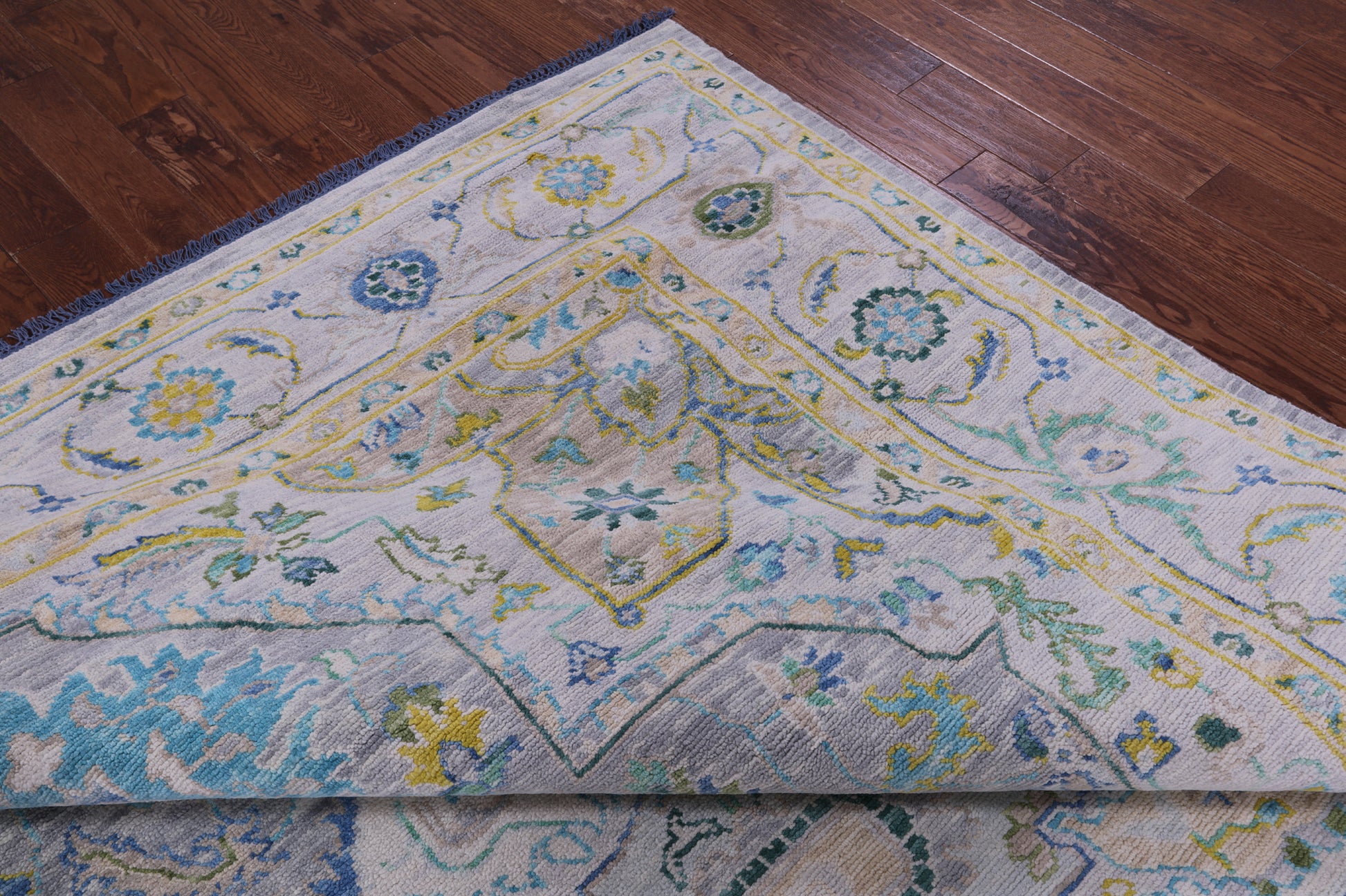 Grey Persian Fine Serapi Handmade Wool Rug - 9' 2" X 12' 2" - Golden Nile