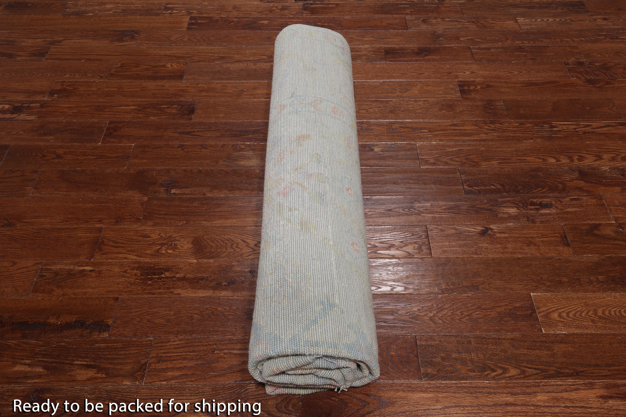 SUPER SALE Ivory Square Turkish Oushak Hand Knotted Wool Rug - 8' 10" X 9' 0"