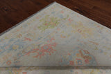 SUPER SALE Ivory Square Turkish Oushak Hand Knotted Wool Rug - 8' 10" X 9' 0"