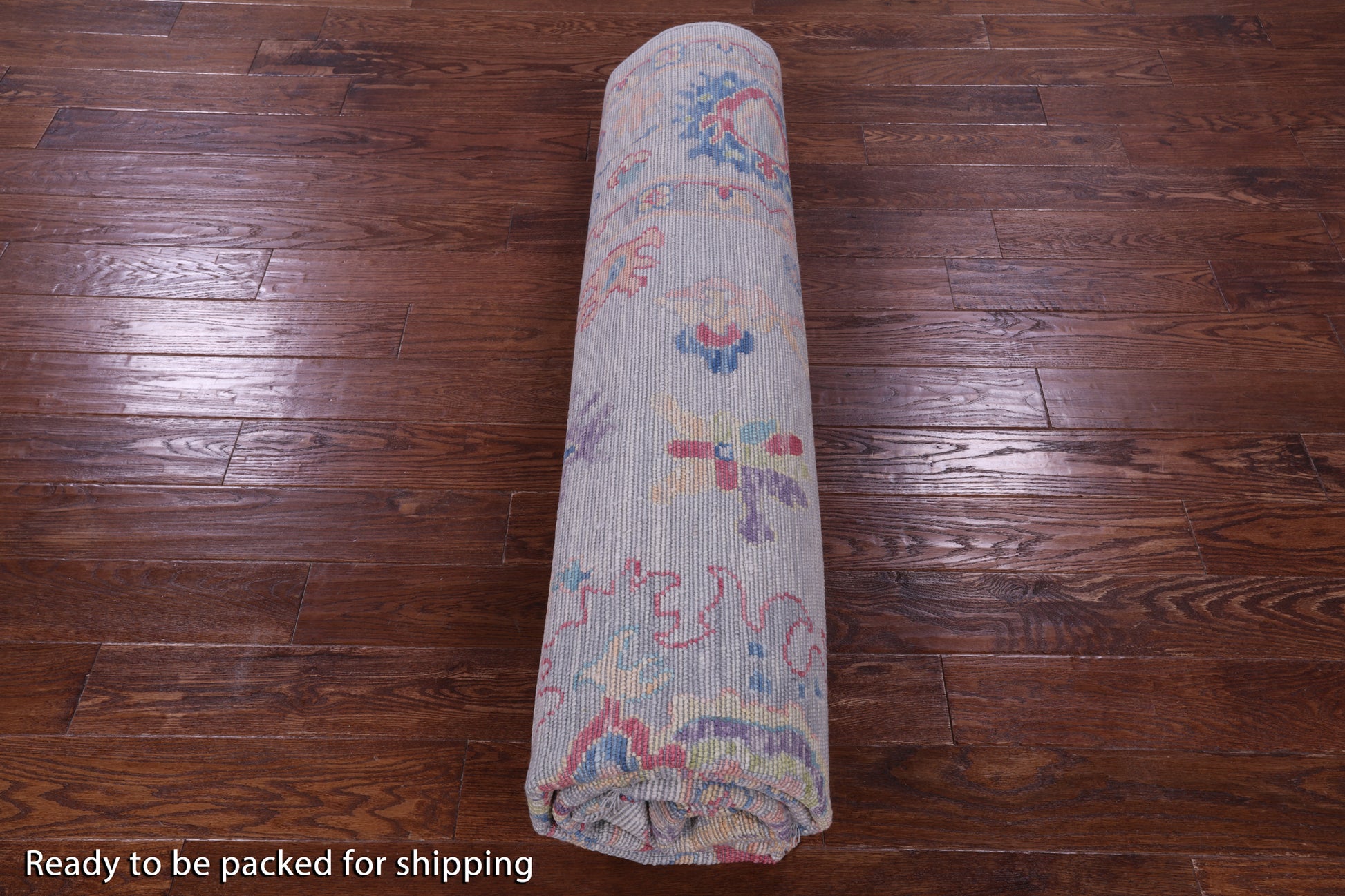 Grey Square Turkish Oushak Hand Knotted Wool Rug - 8' 11" X 9' 0" - Golden Nile