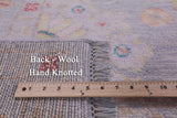 Silver Square Turkish Oushak Handmade Wool Rug - 9' 0" X 9' 2" - Golden Nile