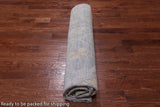 SUPER SALE Silver Square Turkish Oushak Hand Knotted Wool Rug - 9' 1" X 9' 3"
